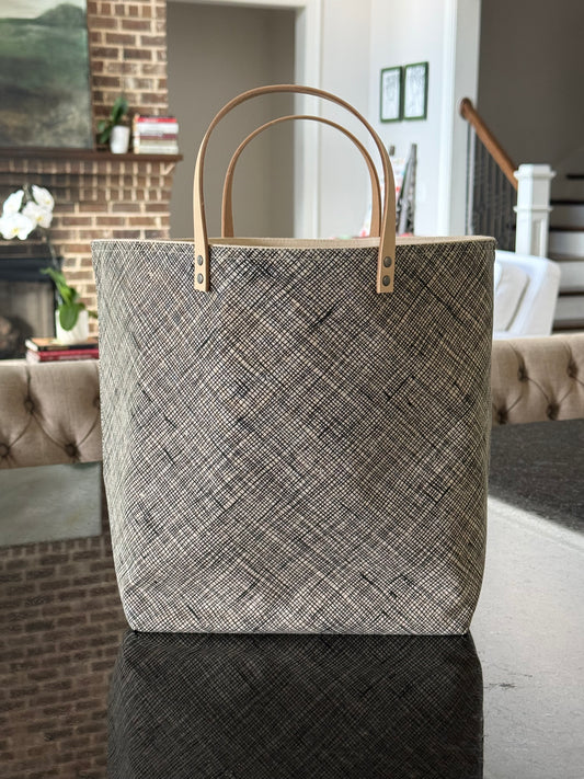 Crosshatch Bucket Bag