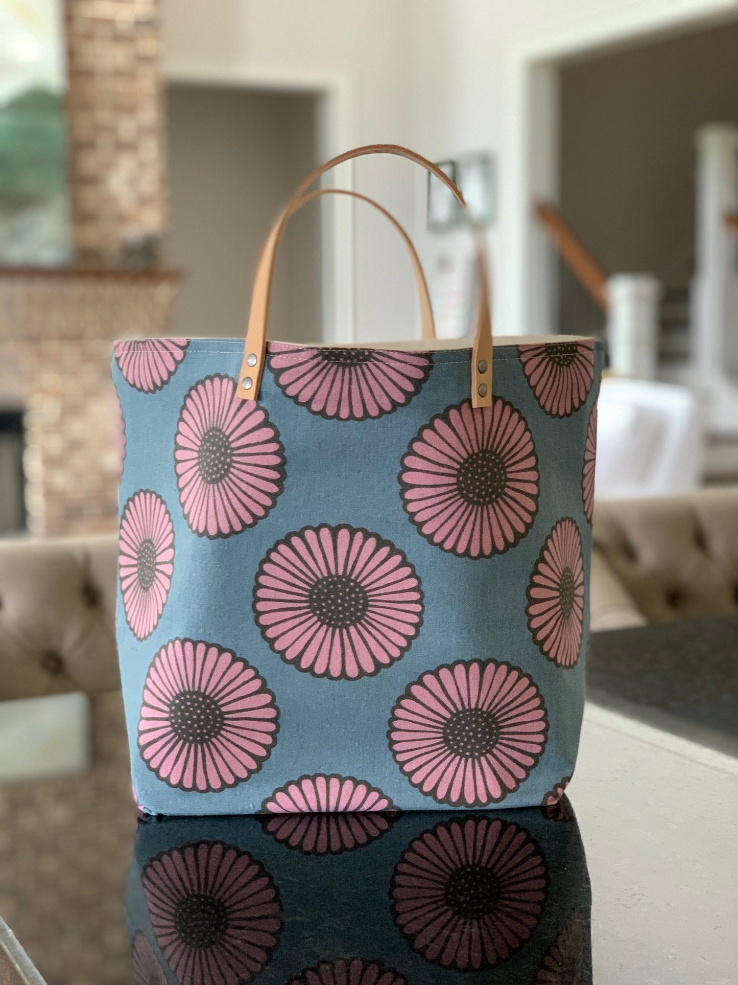 Daisy Pale Blue Bucket Bag