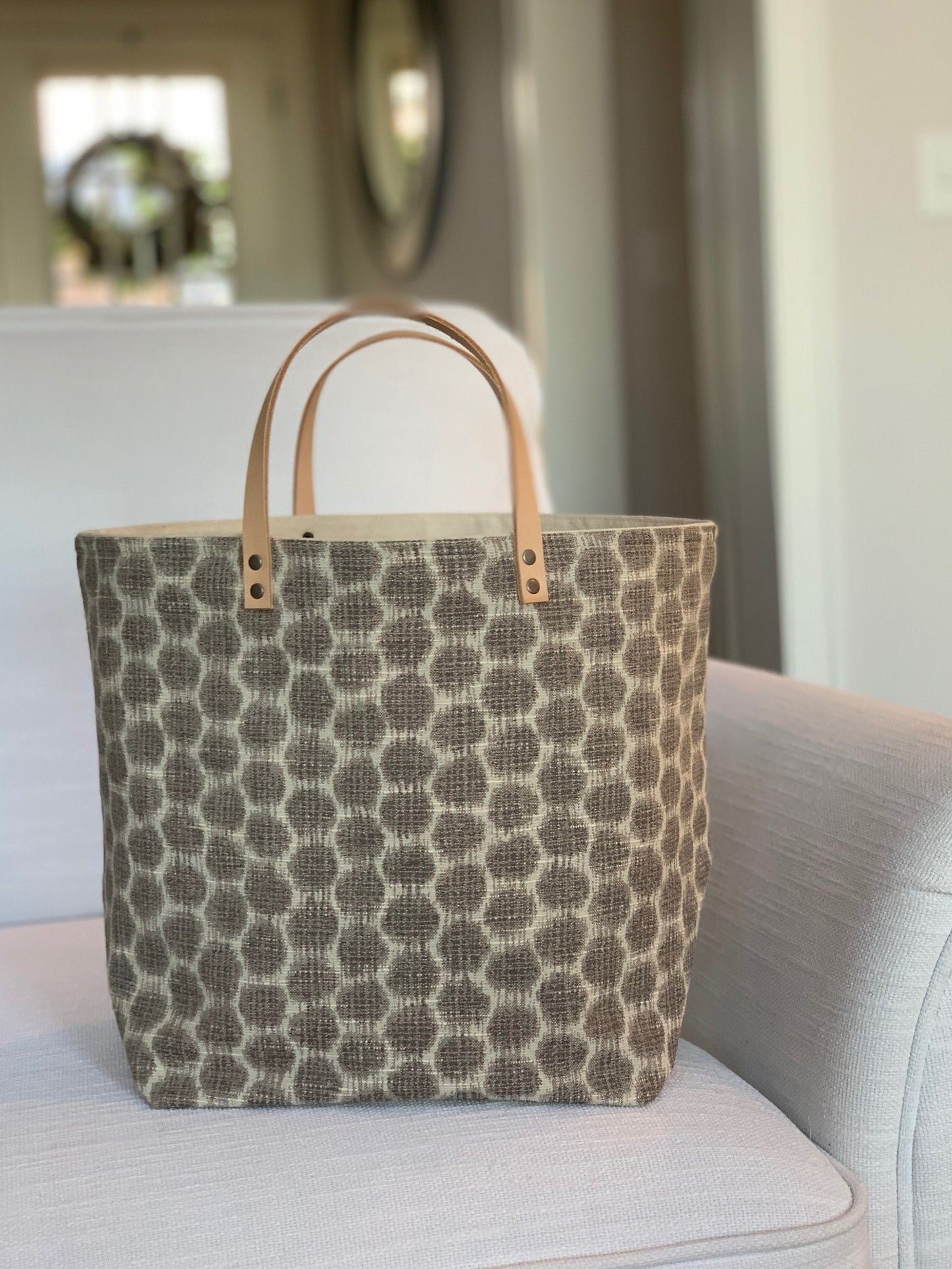 Grey Honeycomb Bucket Bag