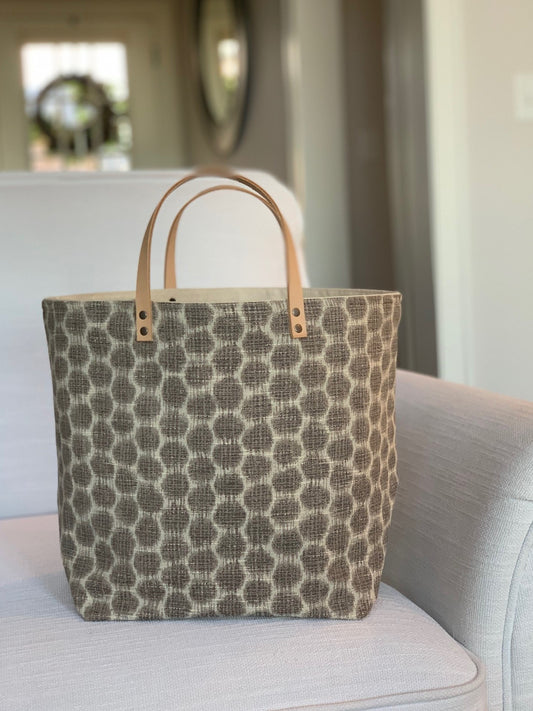 Grey Honeycomb Bucket Bag