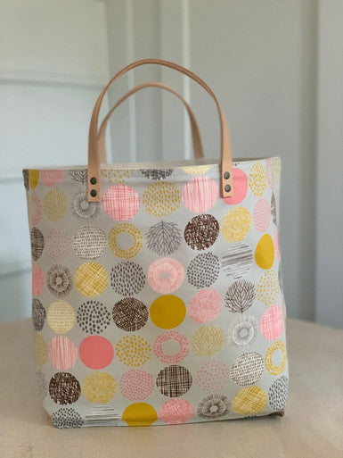 Hopscotch Grey Linen Bucket Bag