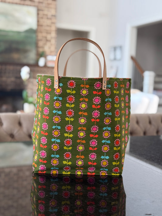 Leaf & Petal Olive Bucket Bag