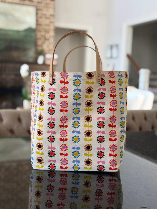 Leaf & Petal Natural Bucket Bag