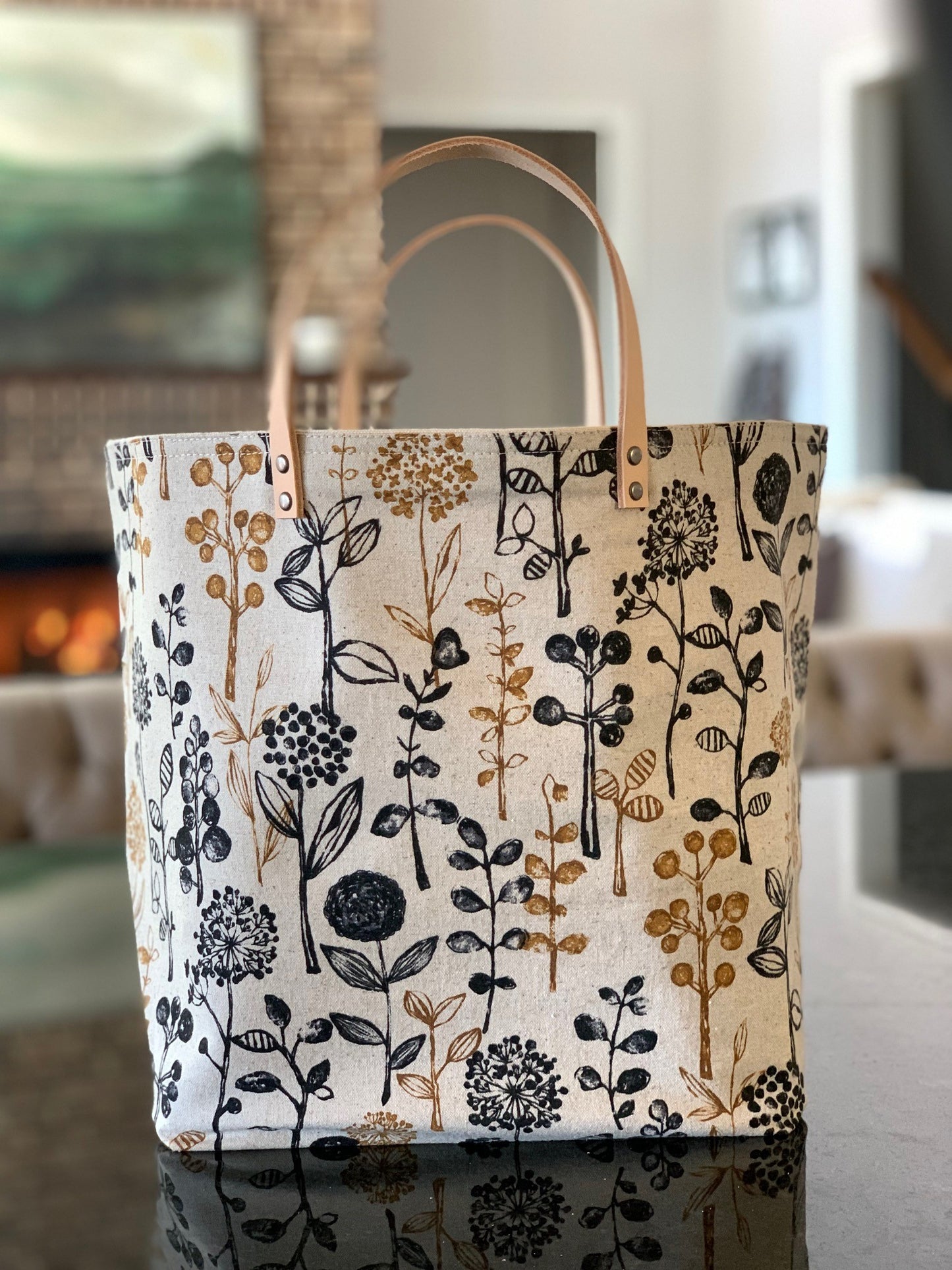 Pressed Flowers Bucket Bag