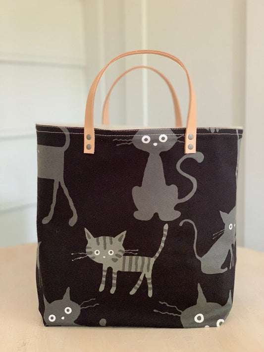 Scaredy Cat Black Bucket Bag